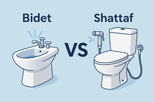 Douchette WC et Shattaf Français 7 bidet vs shattaf